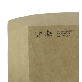 Barqueta Cartolina Kraft 10,6x7,3x4,5cm 350ml (25 Uds)