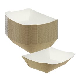 Barqueta Cartolina Kraft 780ml155x90x55mm (25 Uds)