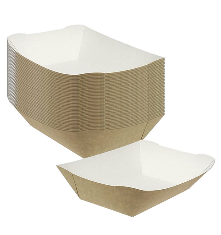 Barqueta Cartolina Kraft 780ml155x90x55mm (25 Uds) Barqueta Cartolina Kraft 780ml155x90x55mm (25 Uds)