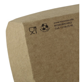 Barqueta Cartolina Kraft-Kraft 9,6x6,5x4,2cm 250ml (25 Uds)