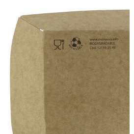 Barqueta Cartolina Kraft-Kraft 11x7x3,5cm 300ml (25 Uds)