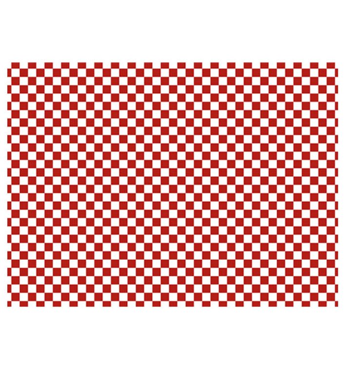 Papel Anti-Gordura “Vichy” Vermelho 31x42cm (1000 Uds) Papel Anti-Gordura “Vichy” Vermelho 31x42cm (1000 Uds)