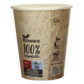 Copo de Cartão Bio 9oz/270ml Ø8,0cm (1000 Uds)