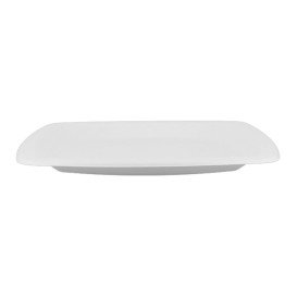 Prato Quadrado Cana-de-açúcar Branco 25cm (125 Uds)