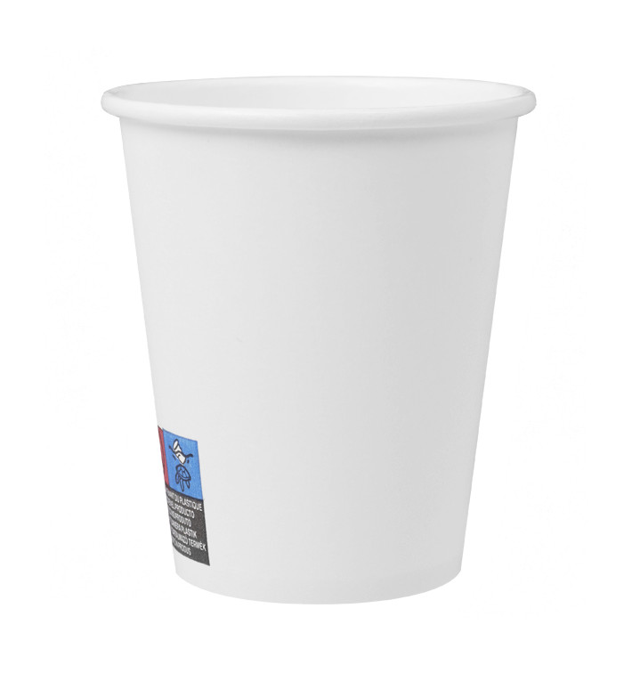Copo de Cartão Plastic Free 9 Oz/250ml "Colors" Branco Ø8cm (20 Uds) Copo de Cartão Plastic Free 9 Oz/250ml "Colors" Branco Ø8cm (20 Uds)