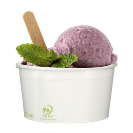 Taça de Cartão Ecologica para Gelados 100ml (65 Uds)