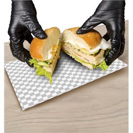 Papel Anti-Gordura “Vichy” Preto 20x24,5 cm (1000 Uds)