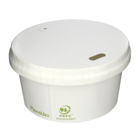 Tampa de viagem com orifício de livro branco Ø8cm (100 Uds)
