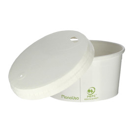 Tampa de viagem com orifício de livro branco Ø8cm (100 Uds)