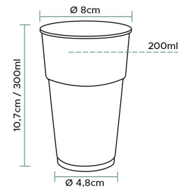 Copo de Plástico Transparente PP 300ml (100 Uds)