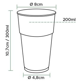 Copo de Plástico Transparente PP 300ml (2.000 Uds)