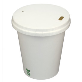 Tampa de viagem com orifício de livro branco Ø8cm (50 Uds)