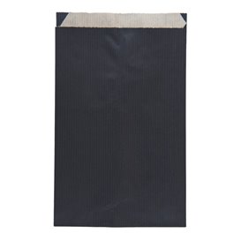 Saco de Papel Kraft Negro 19+8x35cm (750 Unidades)