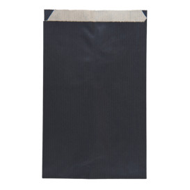 Saco de Papel Kraft Negro 19+8x35cm (750 Unidades)