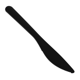 Faca reutilizável PP Mineral "Hercules" Preto 185mm (1.000 Uds)