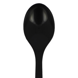 Mini Colher reutilizável PP Mineral "Hercules" Preto 130mm (1.000 Uds)