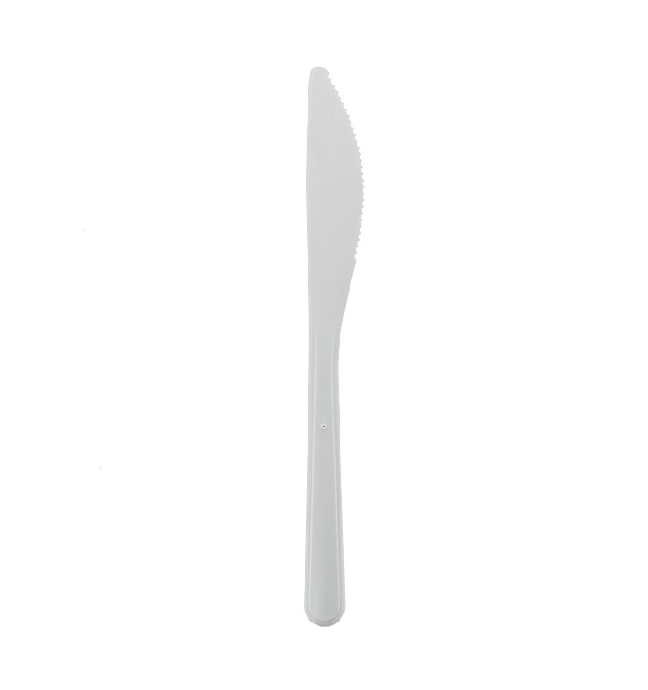 Faca reutilizável PP Mineral "Hercules" Branco 185mm (50 Uds) Faca reutilizável PP Mineral "Hercules" Branco 185mm (50 Uds)