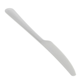 Faca reutilizável PP Mineral "Gaia" Branco 197mm (10 Uds)