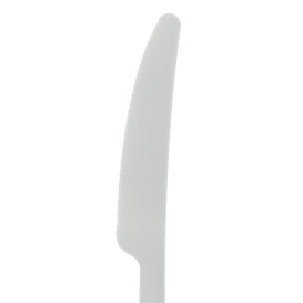 Faca reutilizável PP Mineral "Gaia" Branco 197mm (10 Uds)