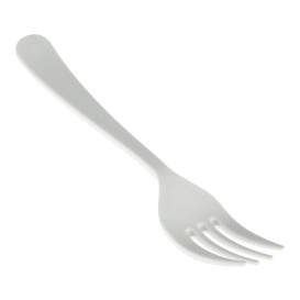 Garfo reutilizável PP Mineral "Gaia" Branco 190mm (10 Uds)
