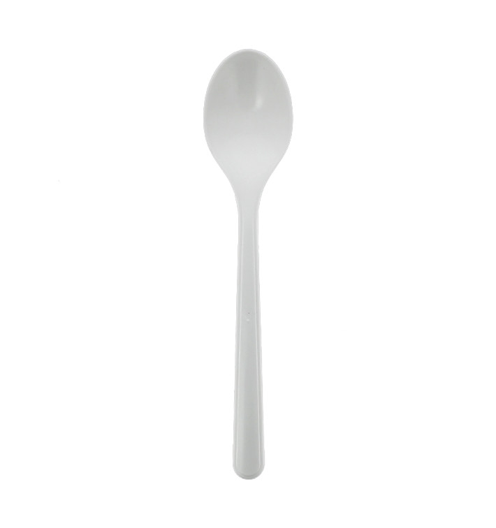 Mini Colher reutilizável PP Mineral "Hercules" Branco 130mm (1.000 Uds) Mini Colher reutilizável PP Mineral "Hercules" Branco 130mm (1.000 Uds)