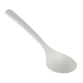 Mini Colher reutilizável PP Mineral "Hercules" Branco 130mm (1.000 Uds)