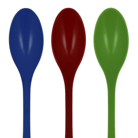 Mini Colher Reutilizável PP Mineral para Gelados Sortido de 175mm (100 Uds)