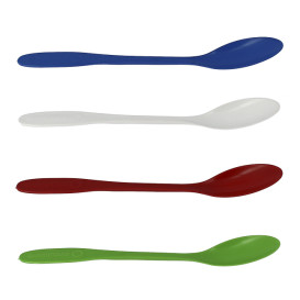 Mini Colher Reutilizável PP Mineral para Gelados Sortido de 175mm (100 Uds)
