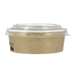 Terrina de Cartão Kraft Con Tampa PP 25 Oz/750ml (50 Uds)