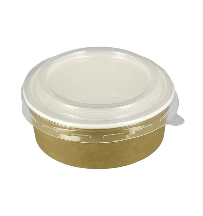 Terrina de Cartão Kraft Con Tampa PP 25 Oz/750ml (50 Uds) Terrina de Cartão Kraft Con Tampa PP 25 Oz/750ml (50 Uds)