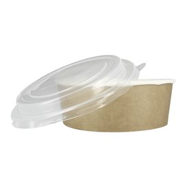 Terrina de Cartão Kraft Con Tampa PP 33Oz/1000ml (25 Uds) 