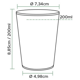 Copo de Plastico PP Transparente 240ml Ø7,34cm (2.000 Uds)