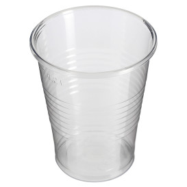 Copo PP Transparente 240ml + Tampa Travel Cross Lid PS Ø7,4cm (1.000 Uds)