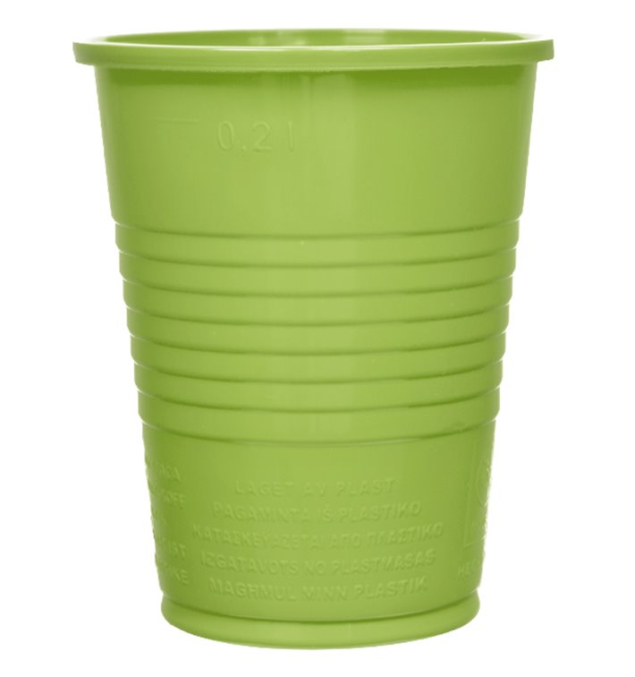 Copo de Plástico PS Verde 200 ml Ø7cm (50 Uds) Copo de Plástico PS Verde 200 ml Ø7cm (50 Uds)