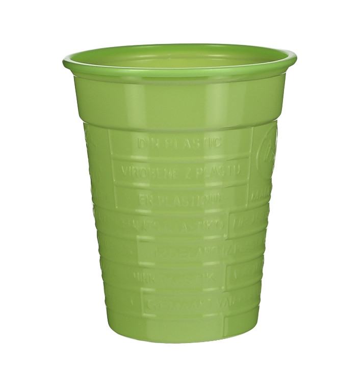 Copo de Plástico PS Verde 200 ml Ø7cm (50 Uds)