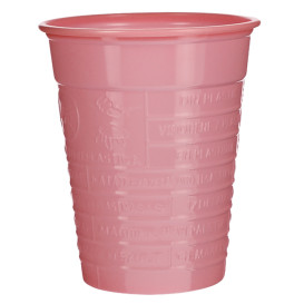 Copo de Plástico PS Rosa 200ml Ø7cm (50 Uds)