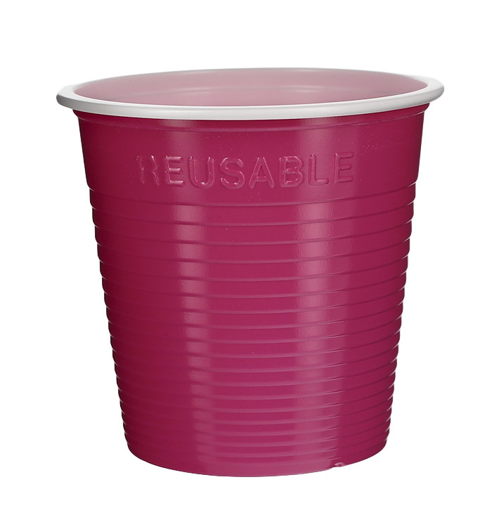 Copo de Plástico PS Bicolor Fuchsia 230 ml (30 Uds) Copo de Plástico PS Bicolor Fuchsia 230 ml (30 Uds)