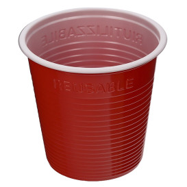 Copo de Plástico PS Vermelho 230 ml (30 Uds)