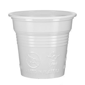 Copo de Plástico PS Branco 80ml Ø5,7cm (100 Uds)