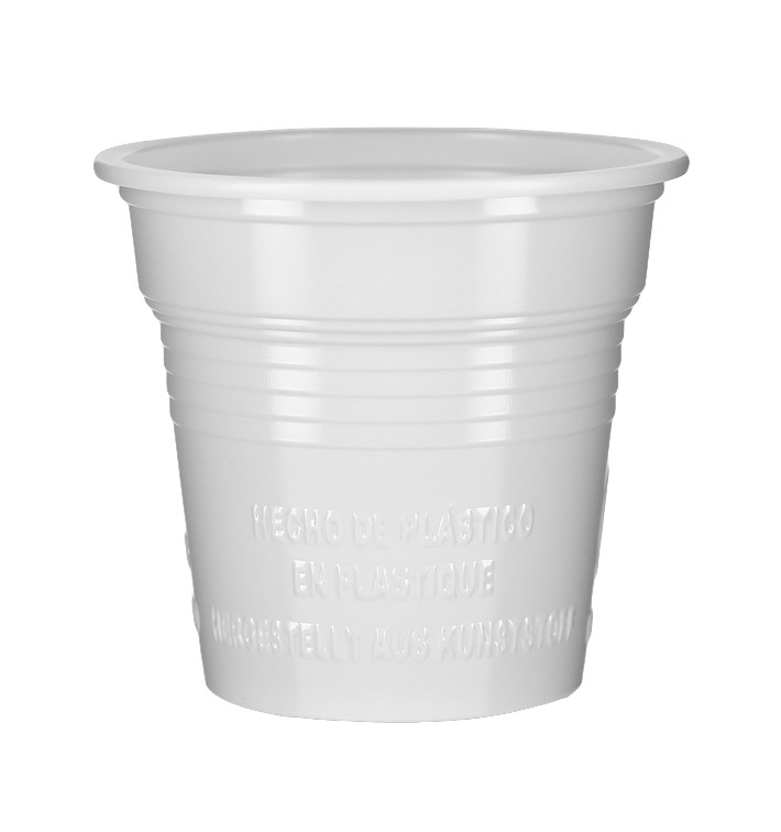 Copo de Plástico PS Branco 80ml Ø5,7cm (100 Uds) Copo de Plástico PS Branco 80ml Ø5,7cm (100 Uds)