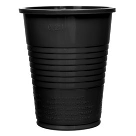 Copo de Plástico PS Preto 200 ml Ø7cm (50 Uds)