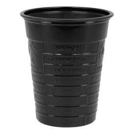 Copo de Plástico PS Preto 200 ml Ø7cm (50 Uds)