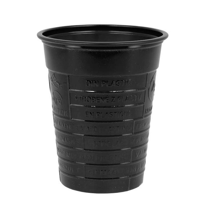Copo de Plástico PS Preto 200 ml Ø7cm (50 Uds) Copo de Plástico PS Preto 200 ml Ø7cm (50 Uds)