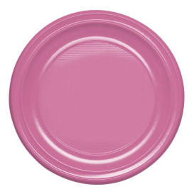 Prato Profundo Reutilizável Económico PS Rosa Ø22cm (25 Uds)
