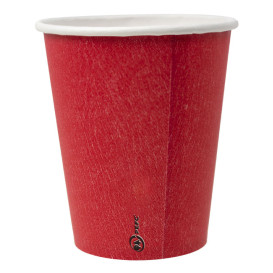 Copo de Cartão Plastic Free 9 Oz/250ml "Colors" Vermelho Ø8cm (20 Uds)