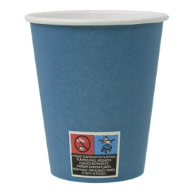 Copo de Cartão Plastic Free 9 Oz/250ml "Colors" Azul Ø8cm (300 Uds)