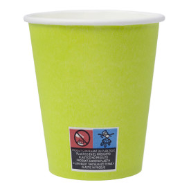 Copo de Cartão Plastic Free 9 Oz/250ml "Colors" Verde Ø8cm (20 Uds)