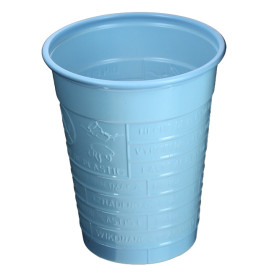 Copo de Plástico PS Azul Claro 200ml Ø7cm (50 Uds)