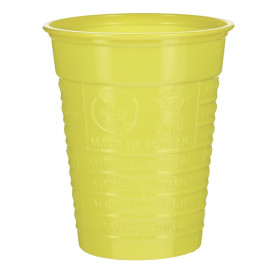 Copo de Plástico PS Amarelo 200ml Ø7cm (50 Uds)