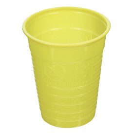 Copo de Plástico PS Amarelo 200ml Ø7cm (50 Uds)